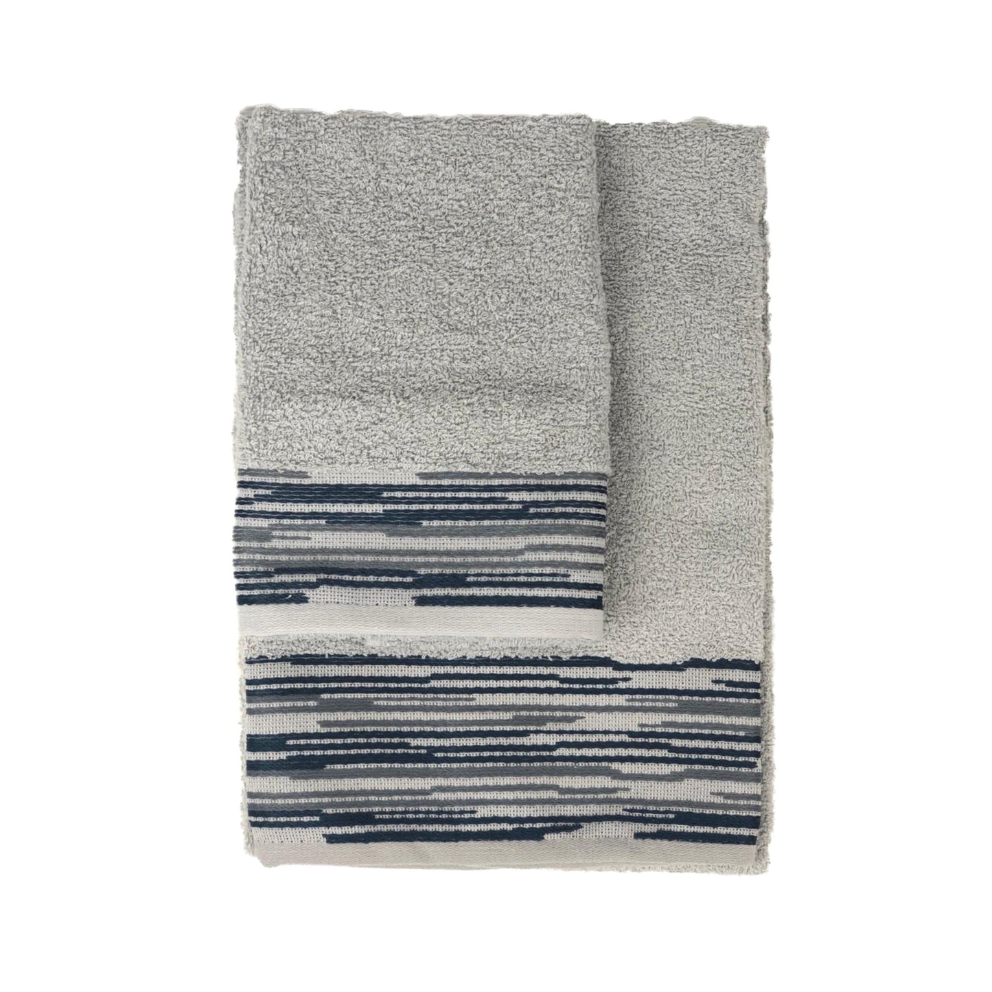 Set asciugamani bagno 1+1 Antica Tessitura Italiana in spugna 100% Cotone 0718