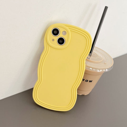 Liquid Solid Color Wavy Edge Phone Case