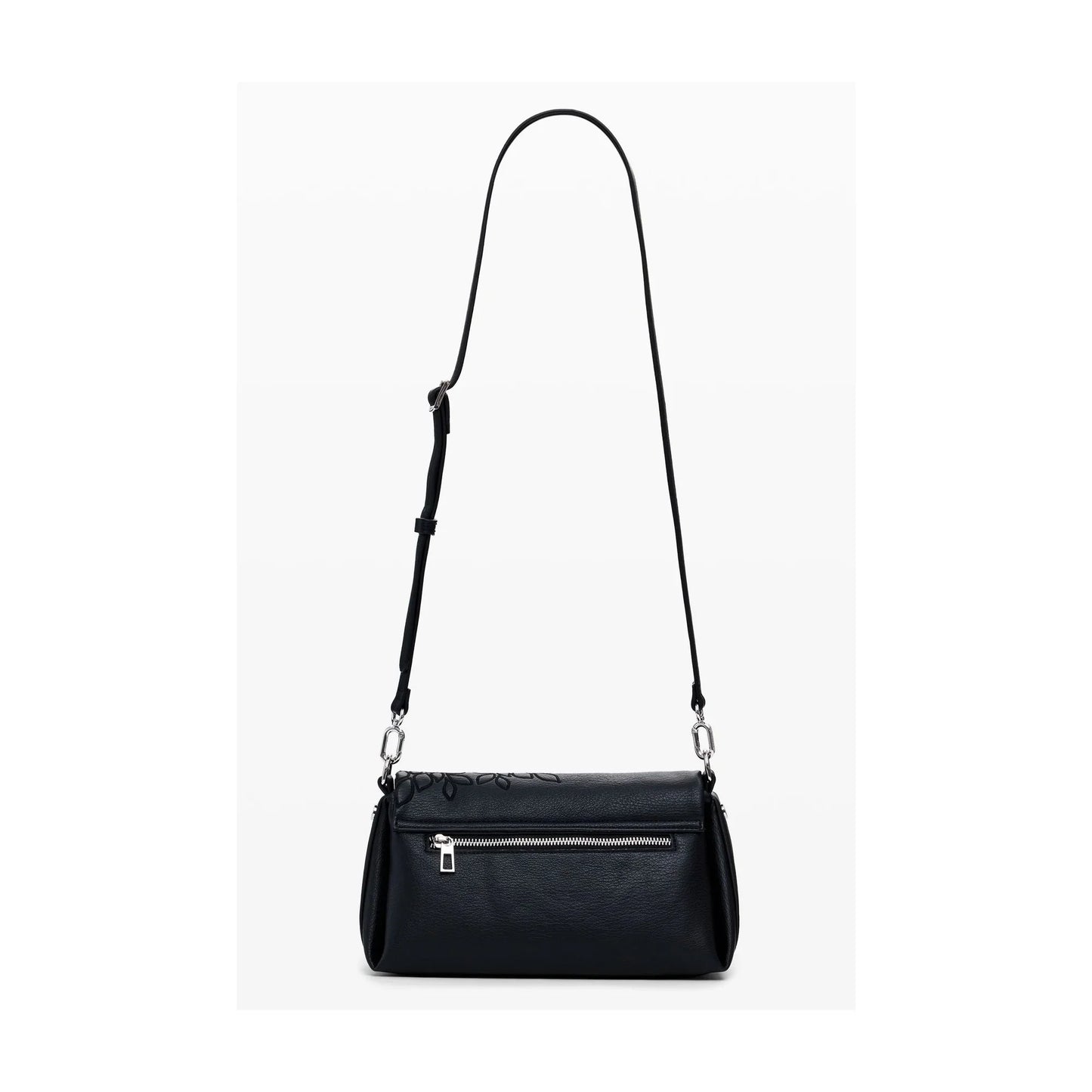 DESIGUAL Borsa Donna a Spalla e Tracolla Nera, Sierra Naron Medium Flap