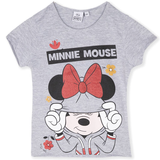 Disney Minnie Mouse T-Shirt stampata ufficiale maglia bambina da 3 a 8 anni 0898