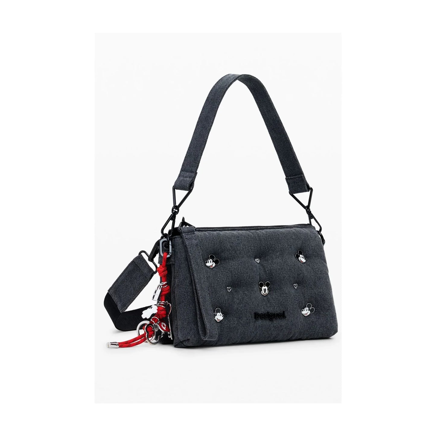 DESIGUAL Borsa Donna Grigia a Spalla Mickey Studs Dortmund