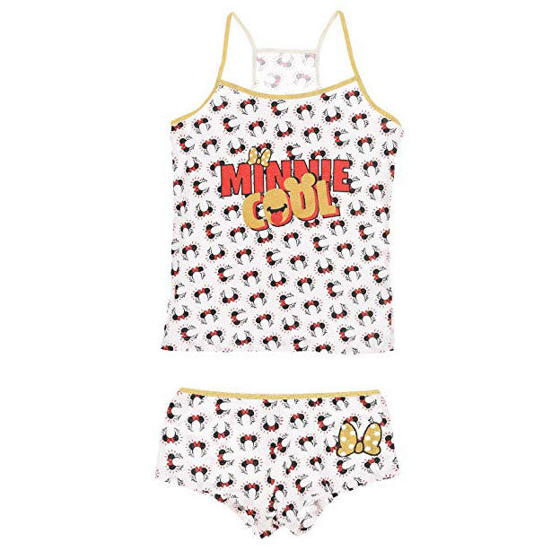 Pigiama bambina Disney Minnie completo top e shorts estivo cotone stampato 0914