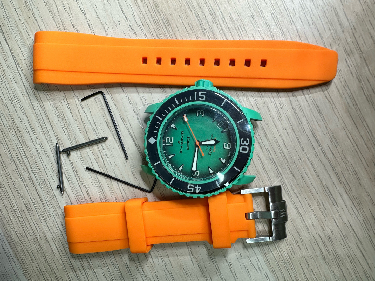 Cinturini BLANC in silicone da 22mm (Es. BlancpainxSwatch)