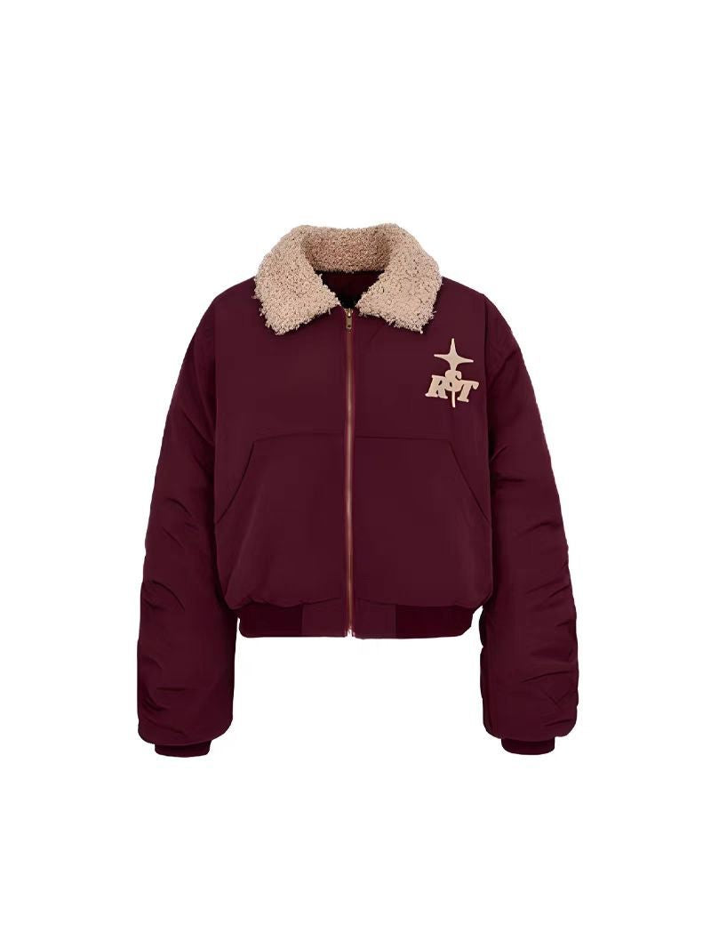 Women's Imitation Lamb Wool Short Cotton Coat