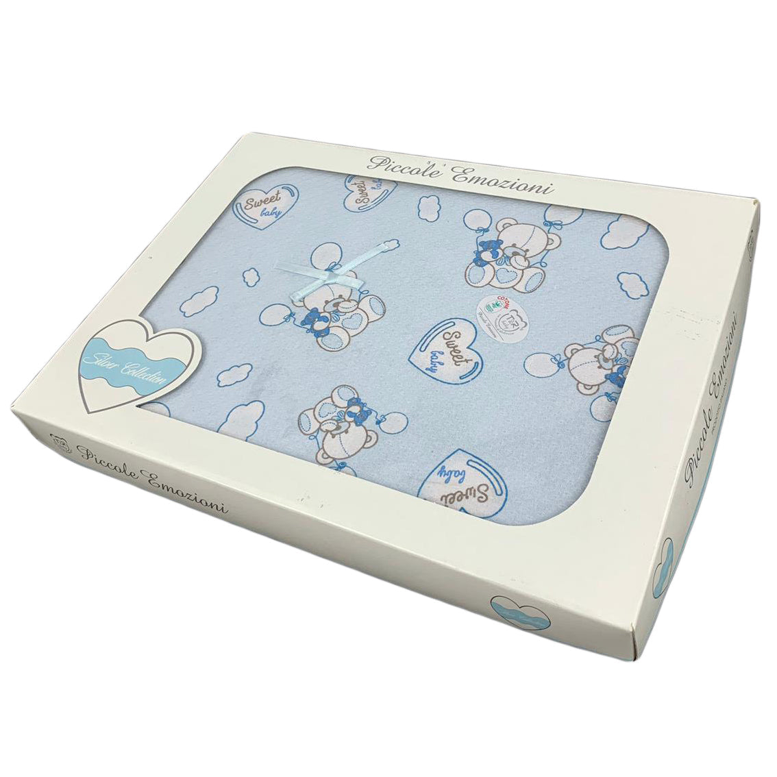 Copertina culla carrozzina piquet cotone stampato neonato Piccole Emozioni 1195