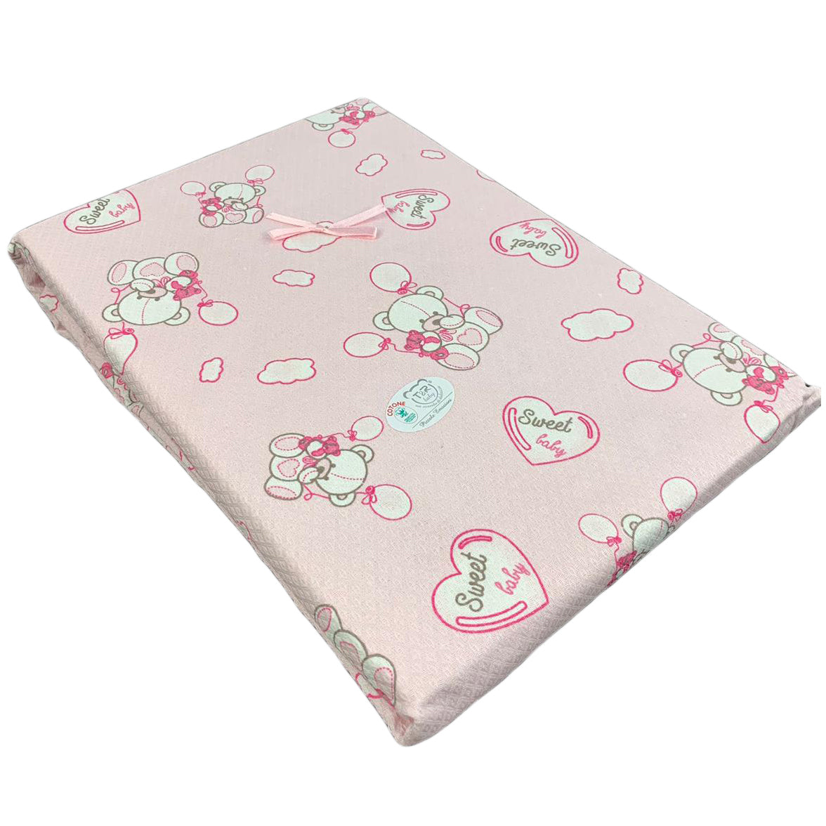 Copertina culla carrozzina piquet cotone stampato neonato Piccole Emozioni 1195