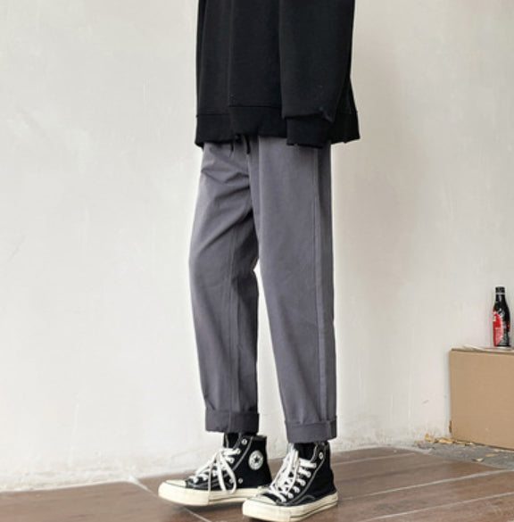 Men's Solid Color Loose Casual Pants