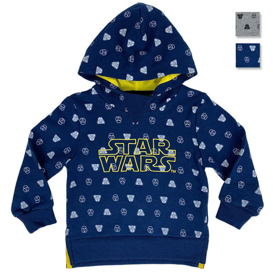 Felpa ufficiale Disney con cappuccio stampa Star Wars bambino originale 1260