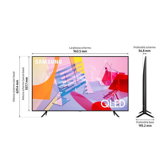 Samsung QLED 4K 43" Quantum HDR QE43Q60TAUXZT TV Wi-Fi Smart TV PS4 Netflix PC
