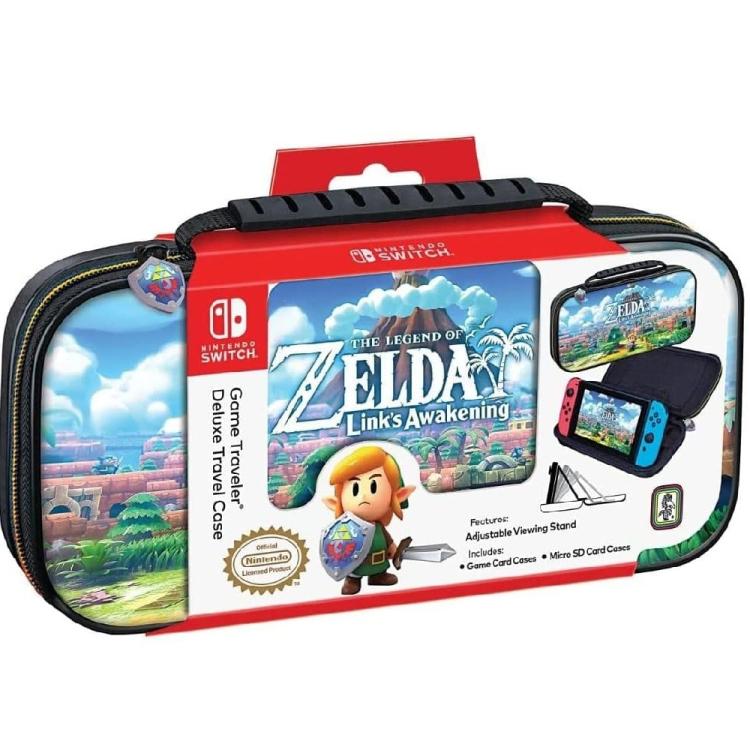 Nintendo Switch Travel Case Custodia Zelda Link'S Awakening Comp. Con Oled/Lite