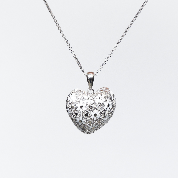 COLLANA CUORE IN ARGENTO "CUORE GROSSO"