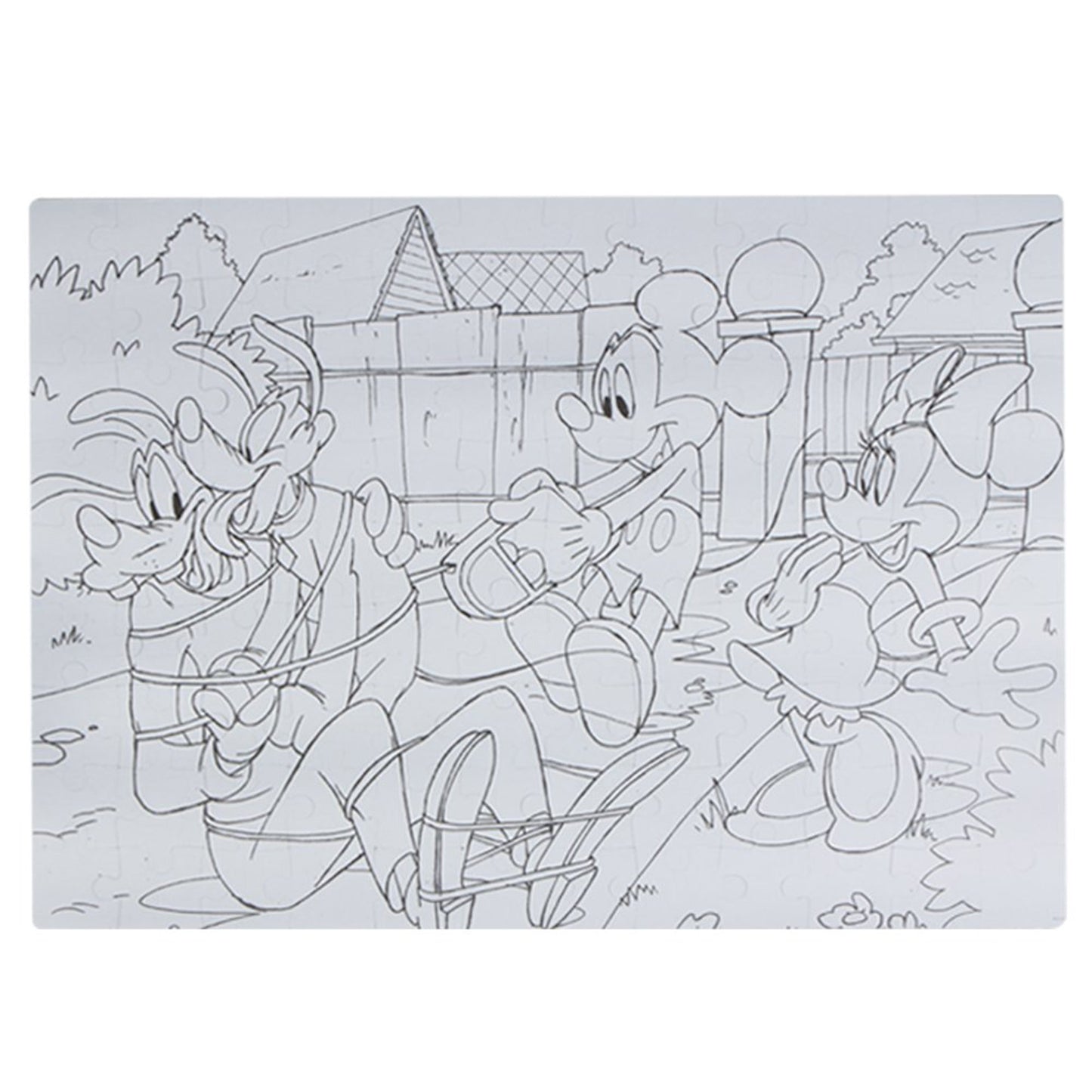 Puzzle maxi double-face Disney Topolino e Minnie 108 pz retro colorabile 1449