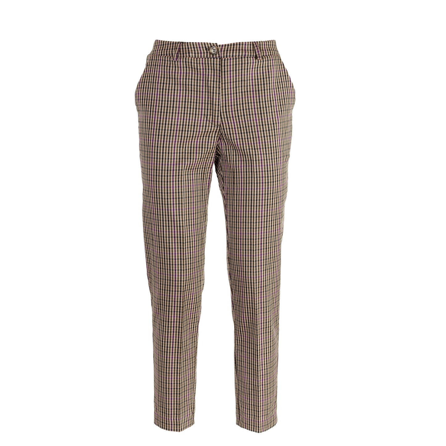 Pantalone donna casual in fantasia tasca uomo made in italy 1480