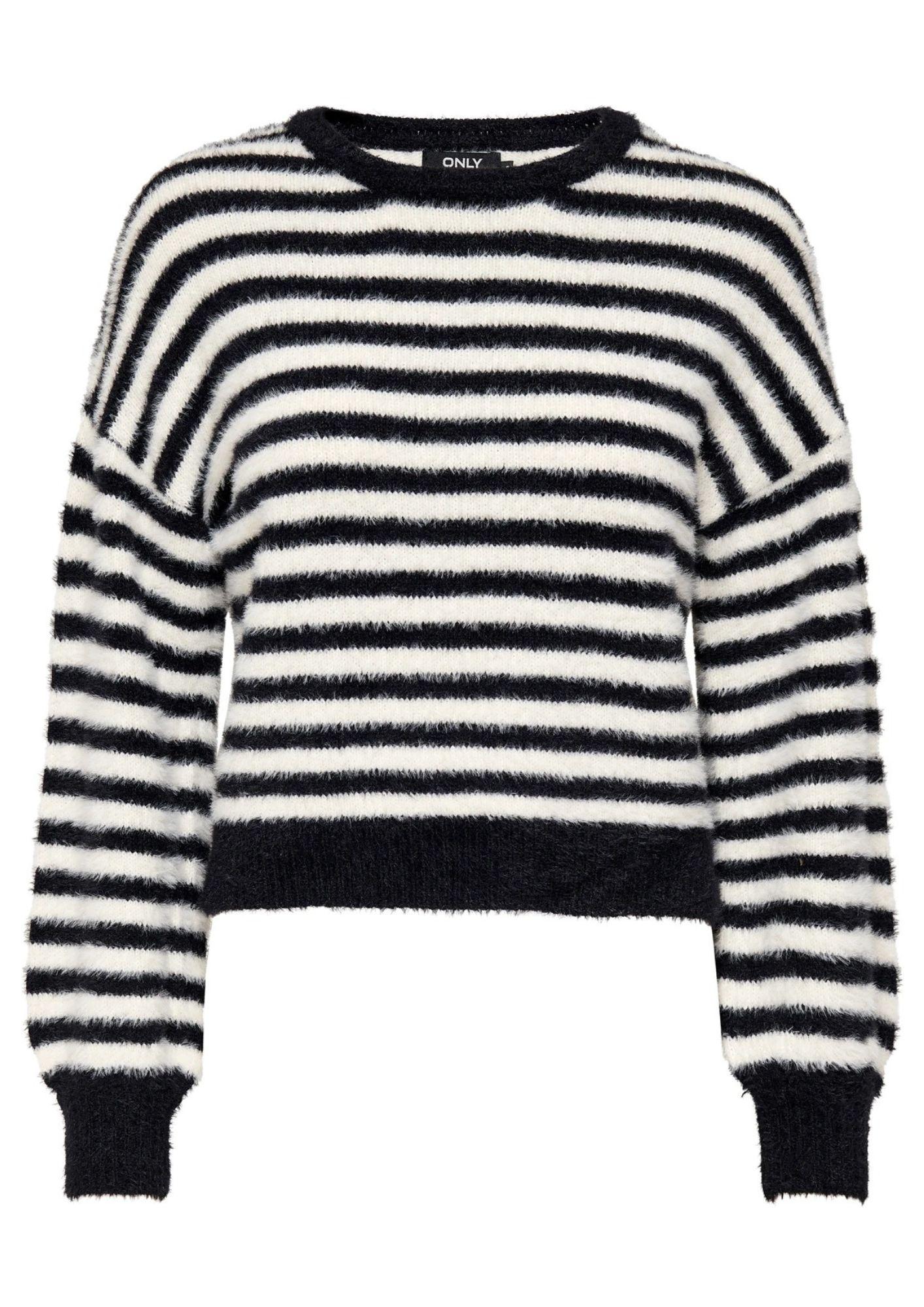 Only Maglione Donna Piumo Nero Egret