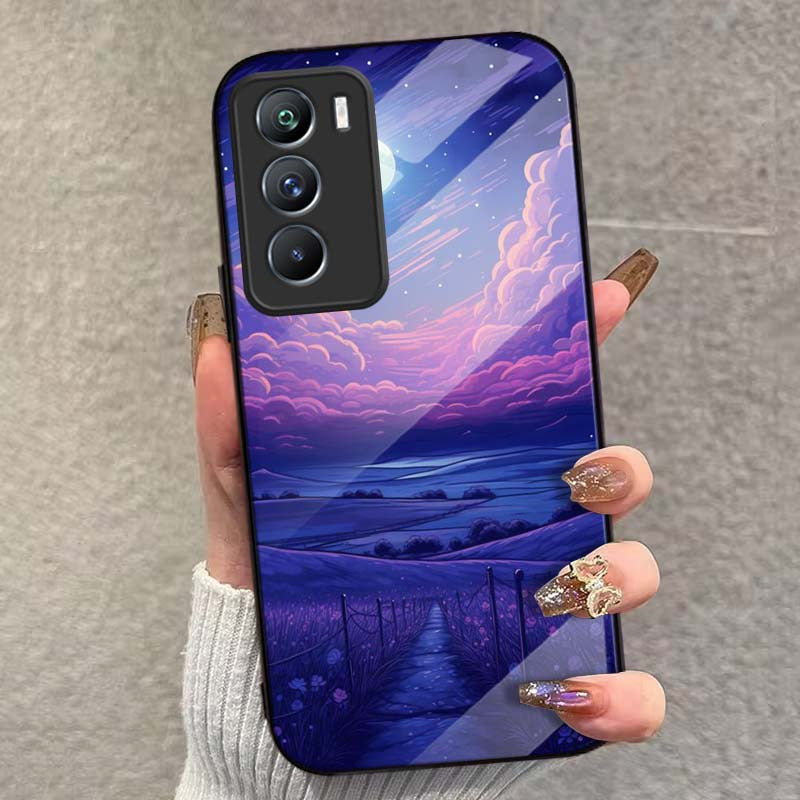 Starry Sky At Night Fashion Phone Case Cover for iQOO Neo 8 7 6 5 3 iQOO 11 10 9 8 7 5 Z7 Z6 Z5 Z3 Z1 S17 S16 S15 S12 T1 U3 X S E Pro 5G Tempered Glass