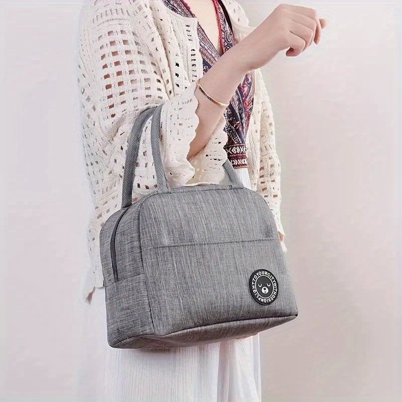 Borsa termica per il pranzo, borsa isolante ispessita in alluminio, borsa portatile per picnic, scuola, viaggi