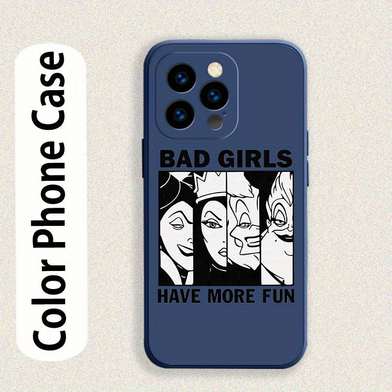 Fashion Villain Phone Case for Apple for iPhone 15 14 13 12 11 Mini Plus Soft Straight Side Cover Gift Phone Case