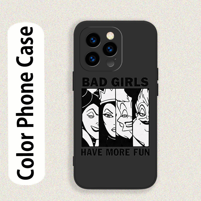 Fashion Villain Phone Case for Apple for iPhone 15 14 13 12 11 Mini Plus Soft Straight Side Cover Gift Phone Case