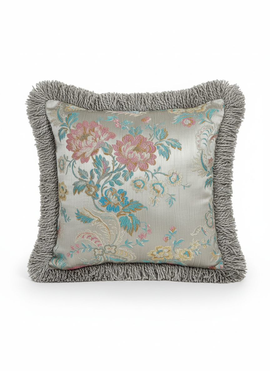 Cuscino Arredo Artigianale 50x50 cm in Tessuto Lampasso | Collezione