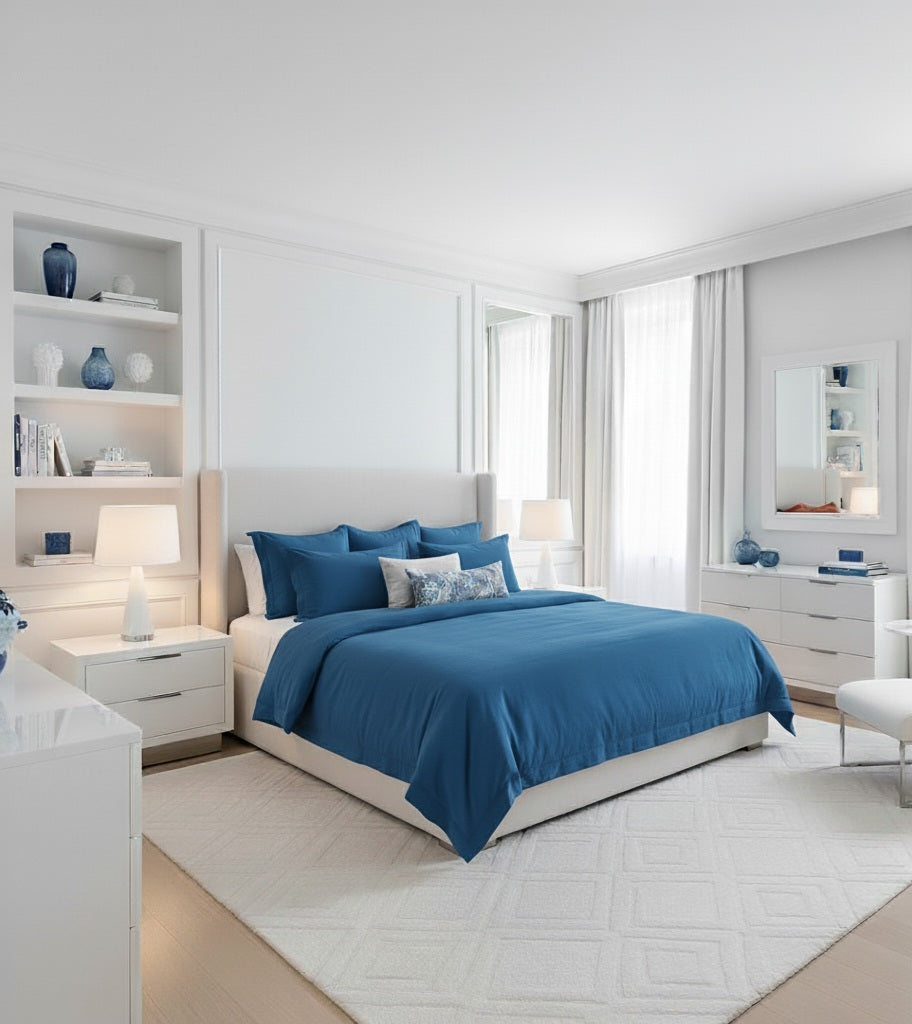 Copripiumino in cotone percalle – Tinta unita