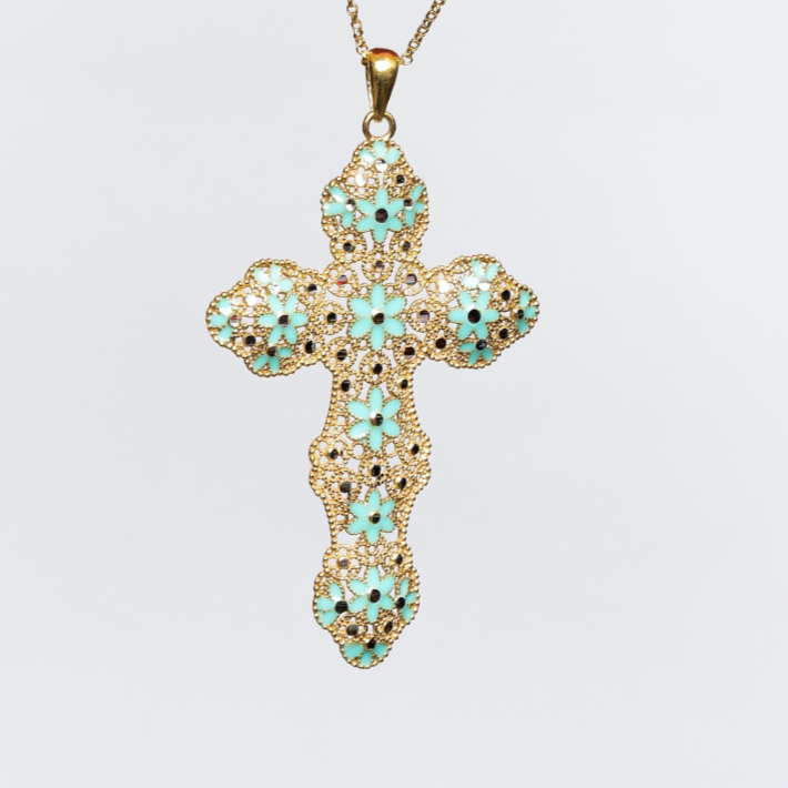 COLLANA CROCE IN ARGENTO 925 – “SACRO GLAM”