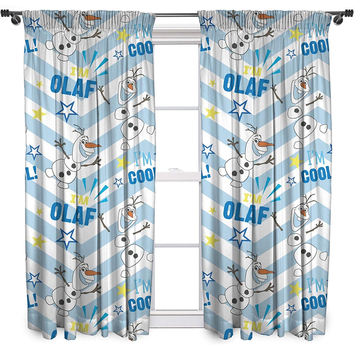 Tenda Disney Frozen Olaf ufficiale 2 veli 168x137 cm per cameretta 1813