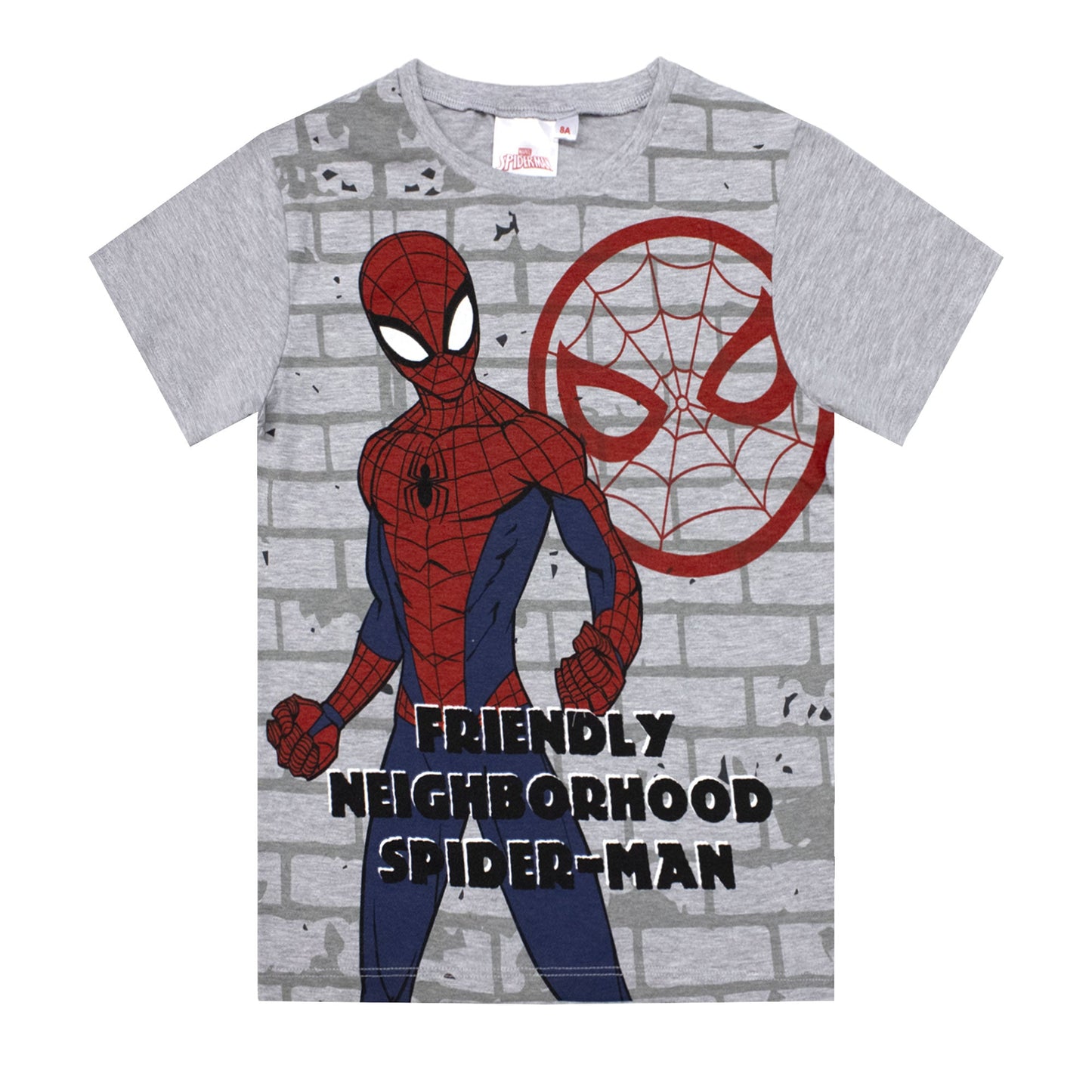 Maglietta Marvel Spiderman t-shirt in cotone stampata bambino da 3 a 8 anni 1830