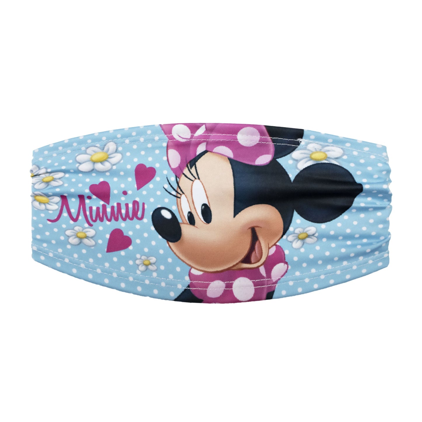 Fascia per capelli elastica Disney Minnie ufficiale stampata per bambina 1855