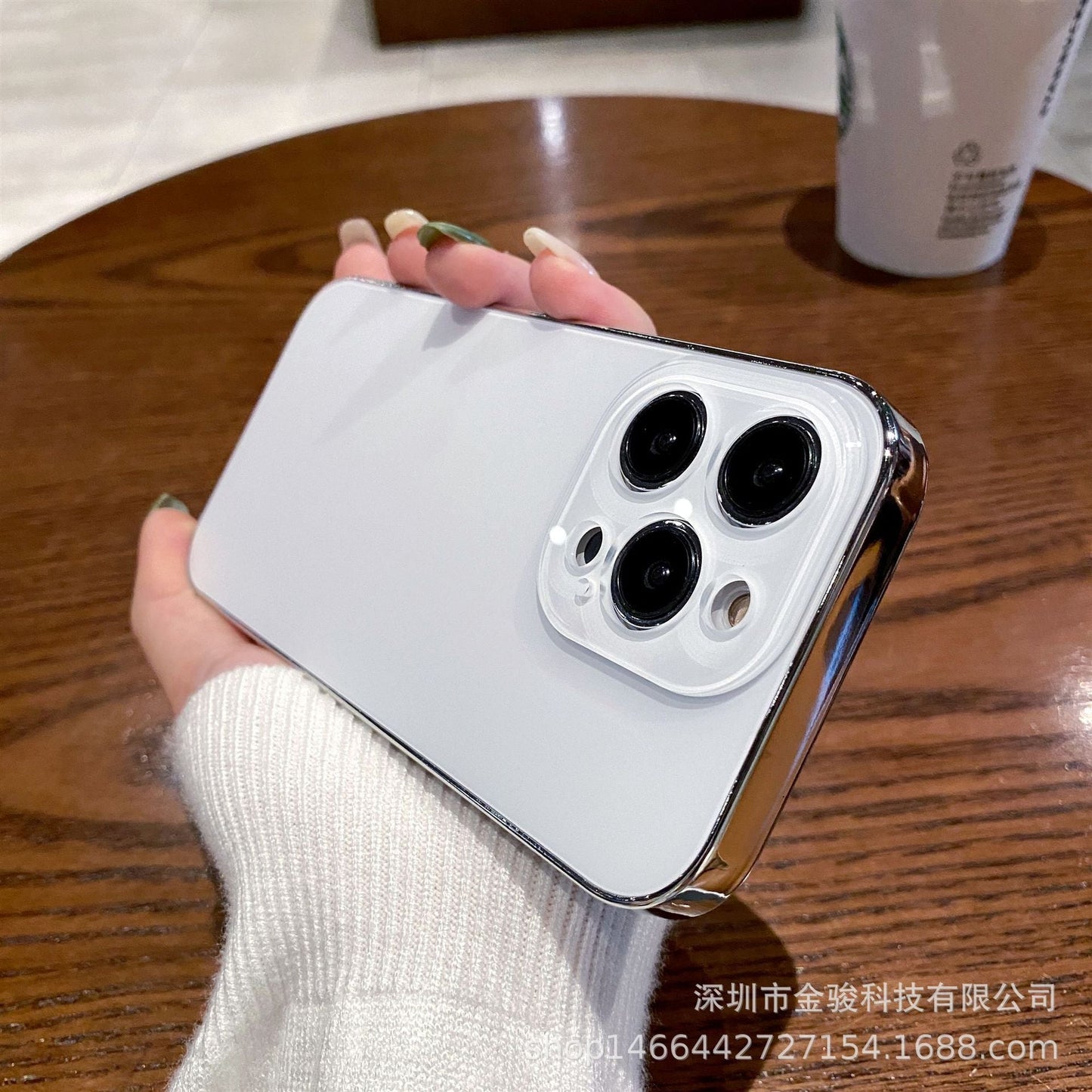 Electroplated Tpu Frosted Acrylic Phone Case