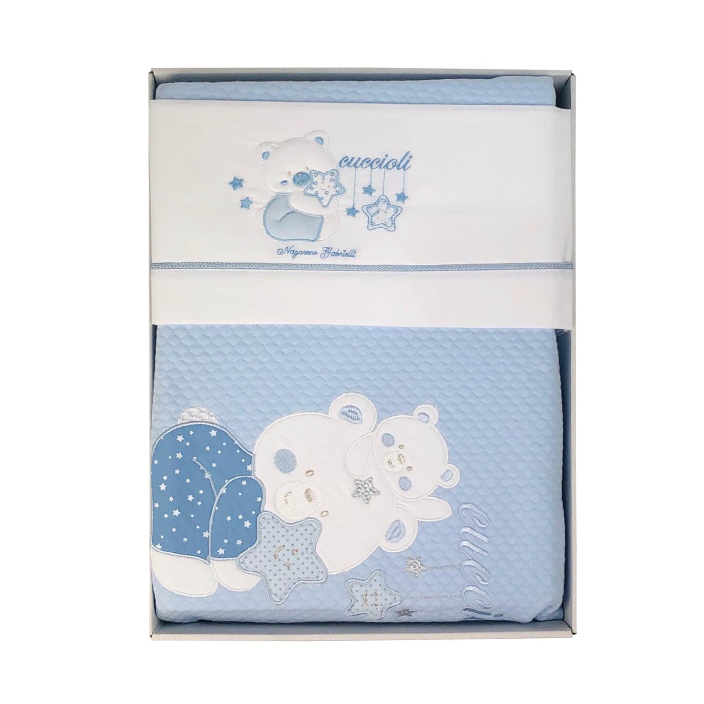 Coordinato lettino set 4 pezzi con copertina Nazareno Gabrielli 1940