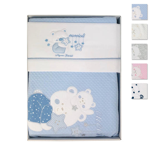 Coordinato lettino set 4 pezzi con copertina Nazareno Gabrielli 1940