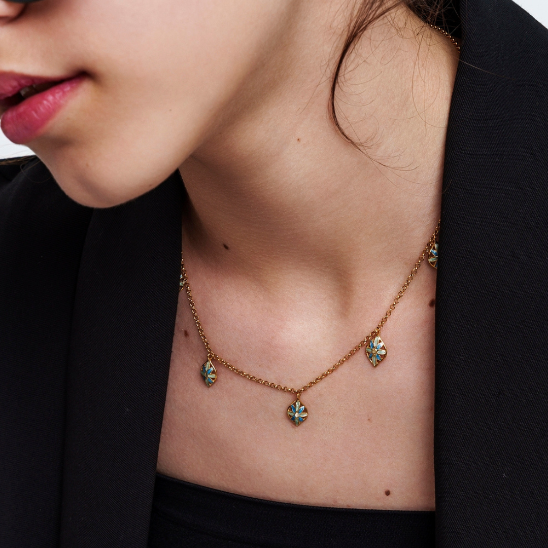 COLLANA IN ARGENTO MULTIFOGLIE "LEAF ME"