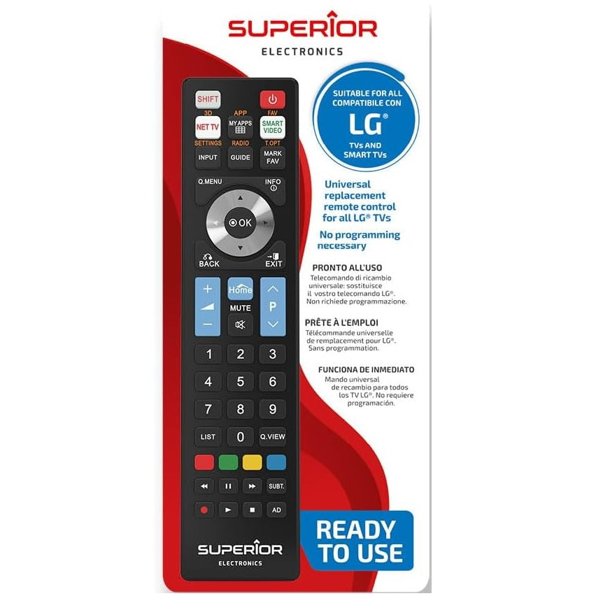 Telecomando Tv Universale Smart Tv Lg Superior Compatibile Per Tv Lg E Pc Nero
