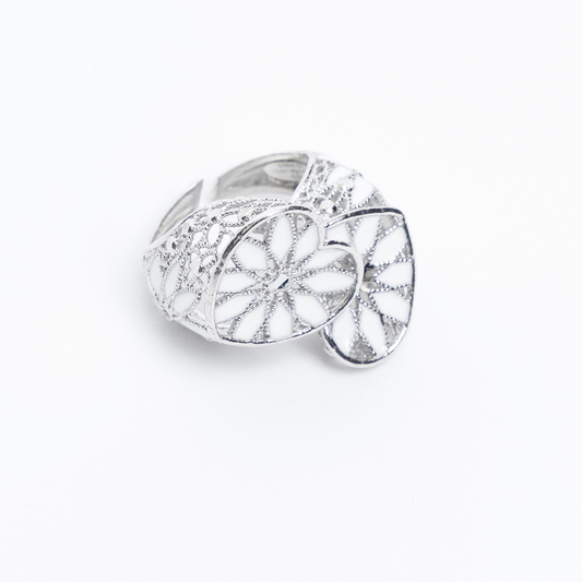 ANELLO DOUBLE HEART IN ARGENTO