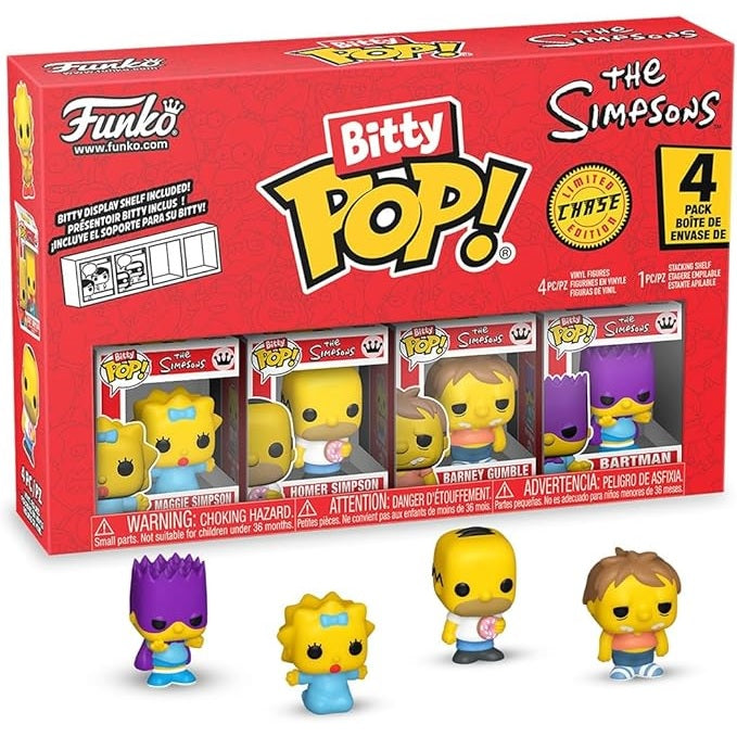 Funko Bitty Pop ! Limited Edition Chase - The Simpsons 4 Pezzi Vinile Nuovo