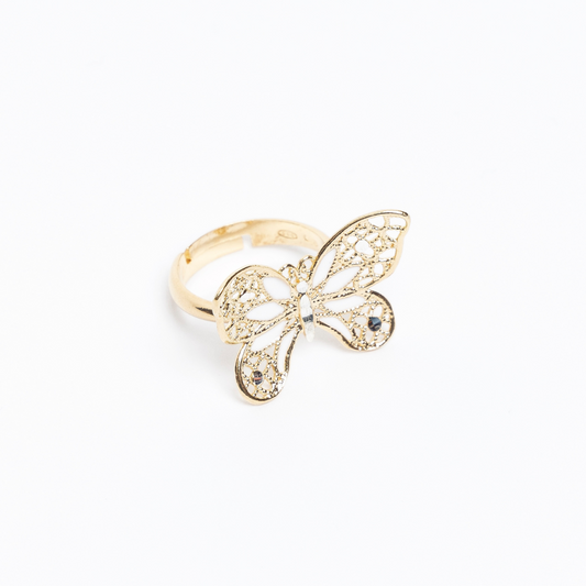 ANELLO FARFALLA REGOLABILE IN ARGENTO "JUST WING ME"