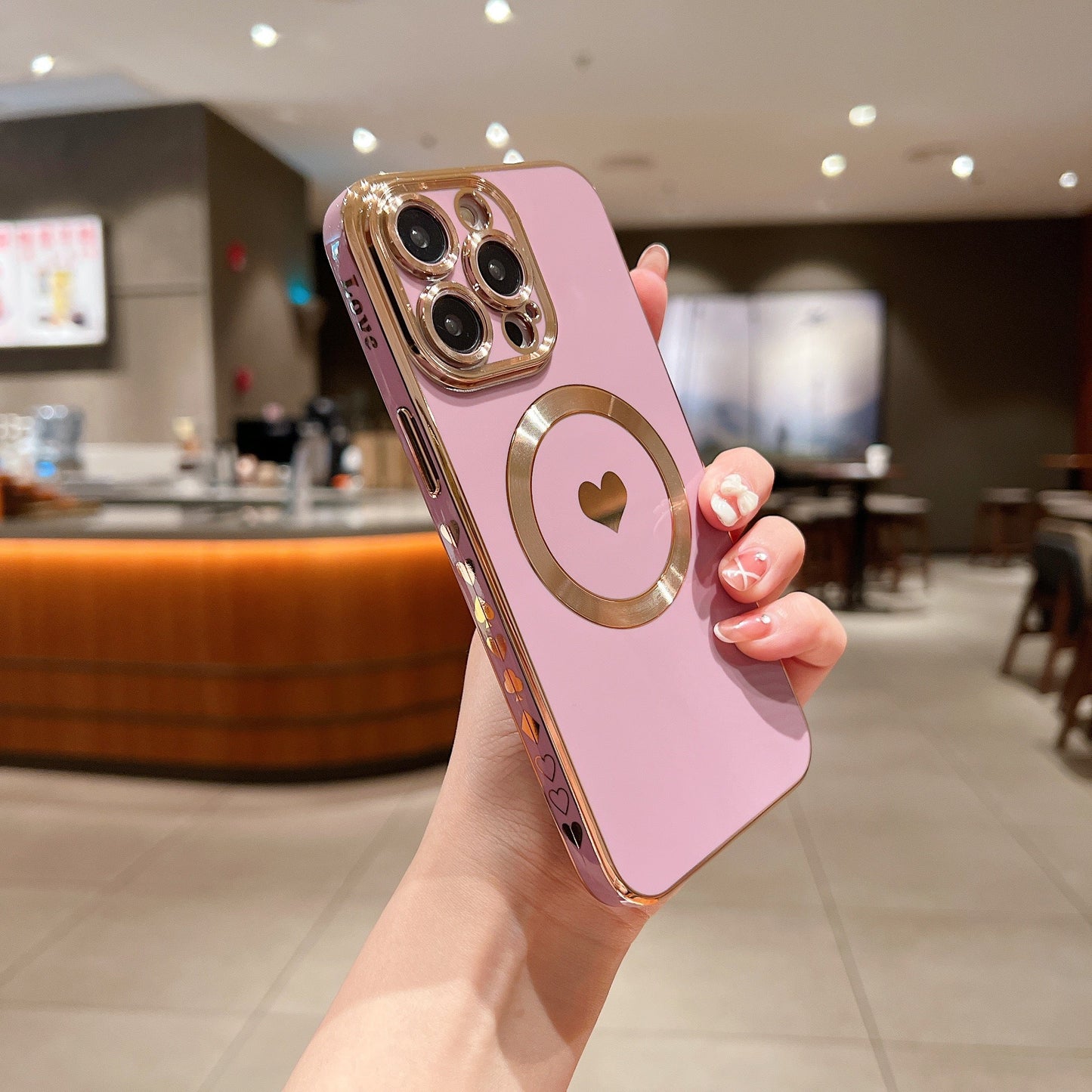 YUSHISTONE Caring Lady Magnetic Phone Case Suitable For IPhone15promax/15pro/ 14promax/13/14/12promax Soft Side Back Cover Lens Protection Phone Case