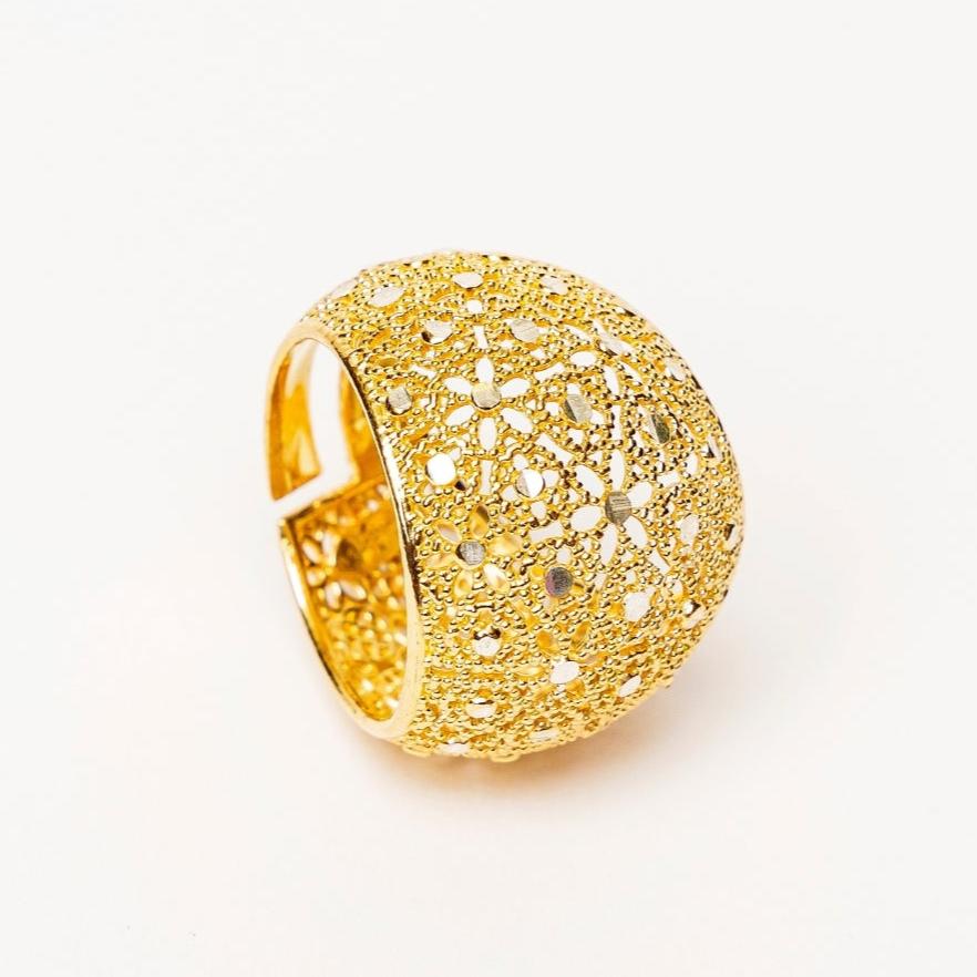 ANELLO IN ARGENTO "GOLD CRUSH"