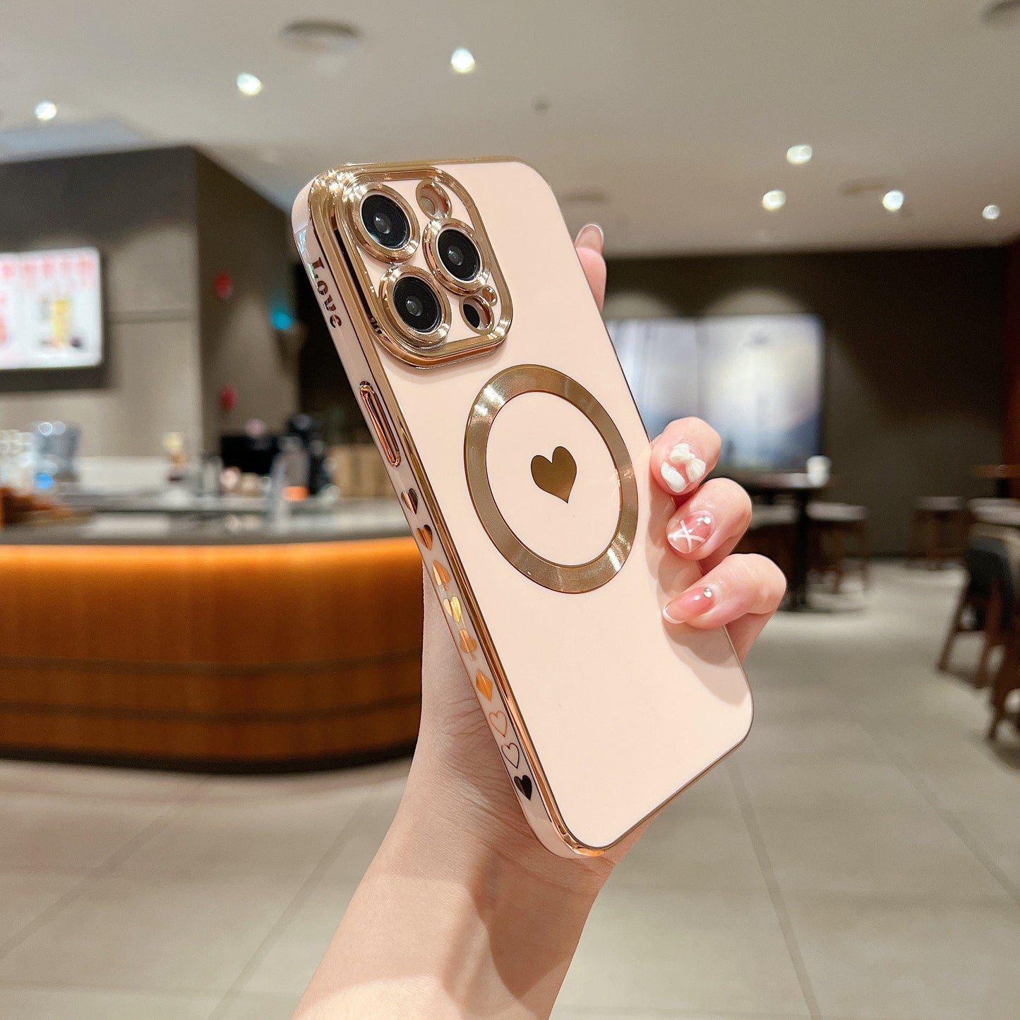 YUSHISTONE Caring Lady Magnetic Phone Case Suitable For IPhone15promax/15pro/ 14promax/13/14/12promax Soft Side Back Cover Lens Protection Phone Case