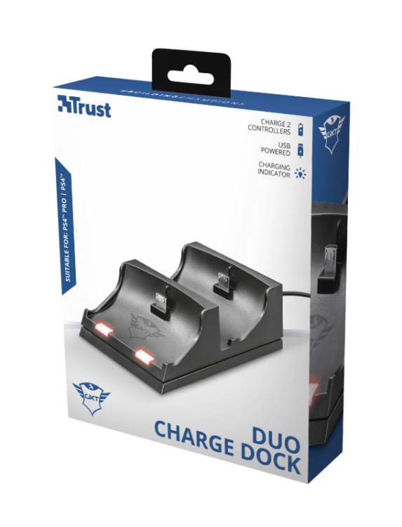 Trust Duo Charging Dock Ps4 Gtx 235 Charging Base Play Station 4 Dualshock Black