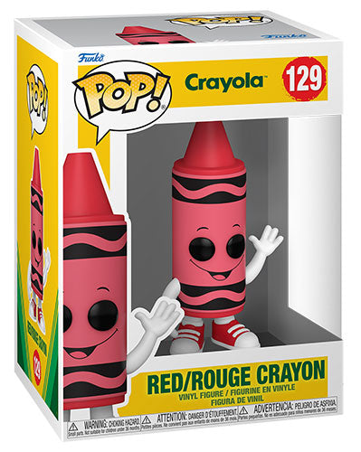 Funko Pop! Crayola (129) Crayon Red Vinyl Figure 9Cm Statuetta Da Collezione