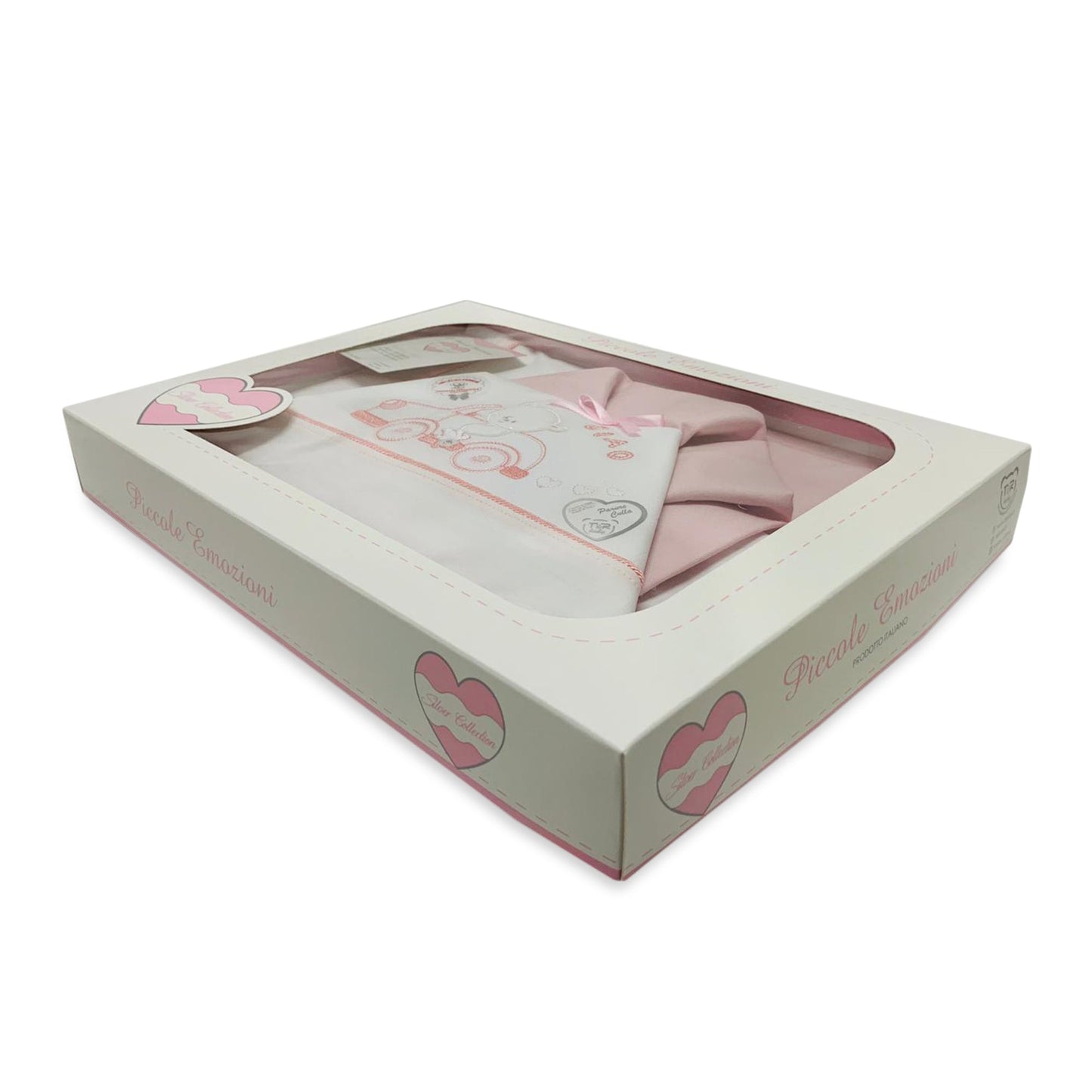 Coordinato culla carrozzina Piccole Emozioni neonato set 3 pezzi in cotone 2516