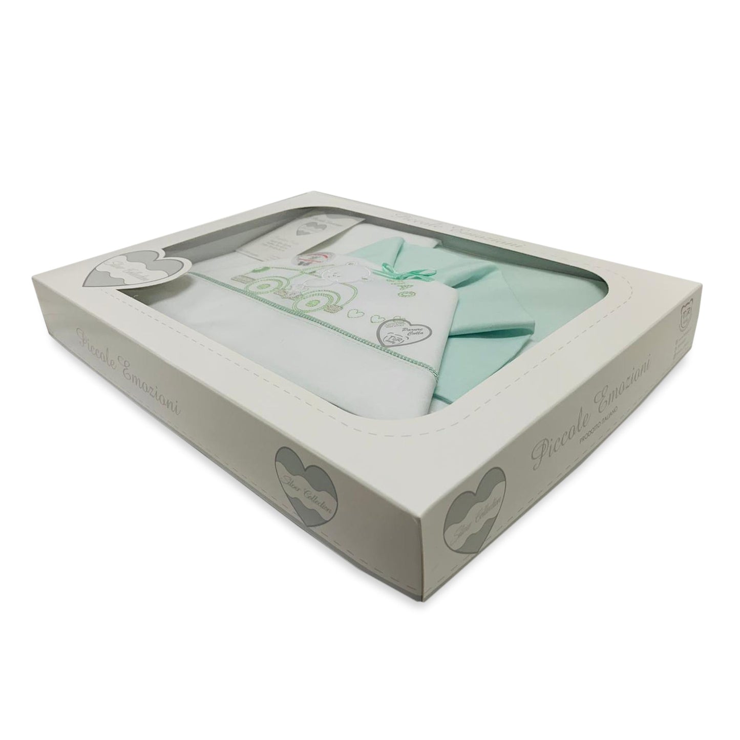 Coordinato culla carrozzina Piccole Emozioni neonato set 3 pezzi in cotone 2516