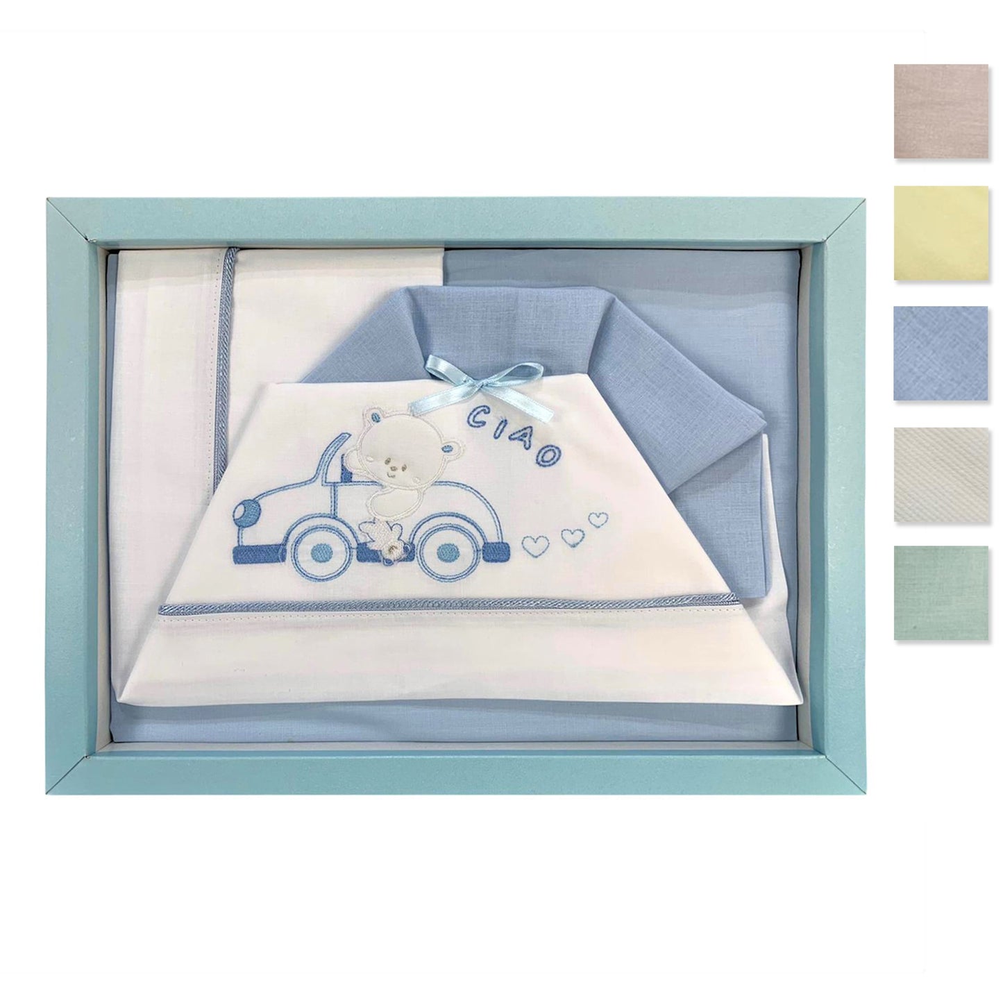 Coordinato culla carrozzina Piccole Emozioni neonato set 3 pezzi in cotone 2516