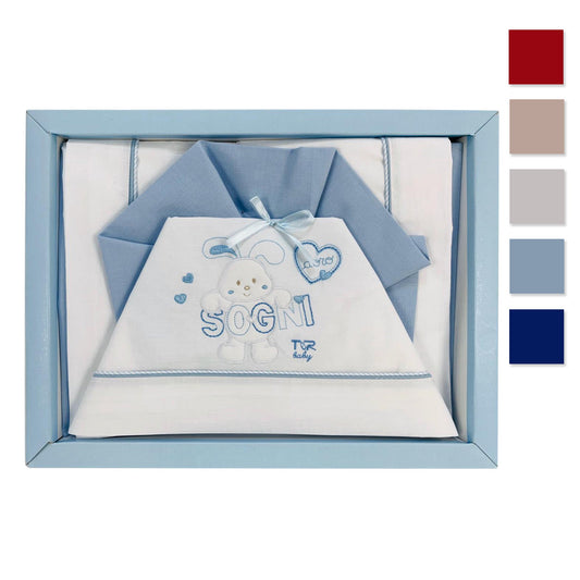 Coordinato culla carrozzina Piccole Emozioni neonato set 3 pezzi in cotone 2517