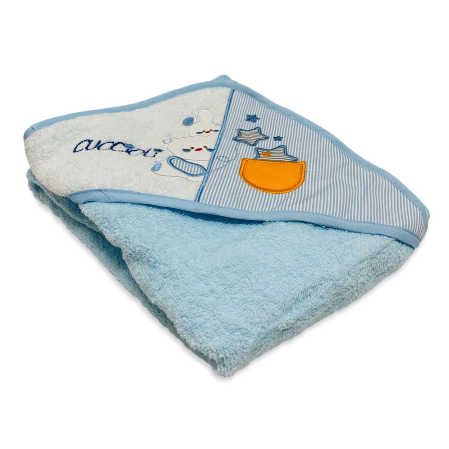 Accappatoio baby triangolo IRGE con ricamo coniglietto in spugna 2543