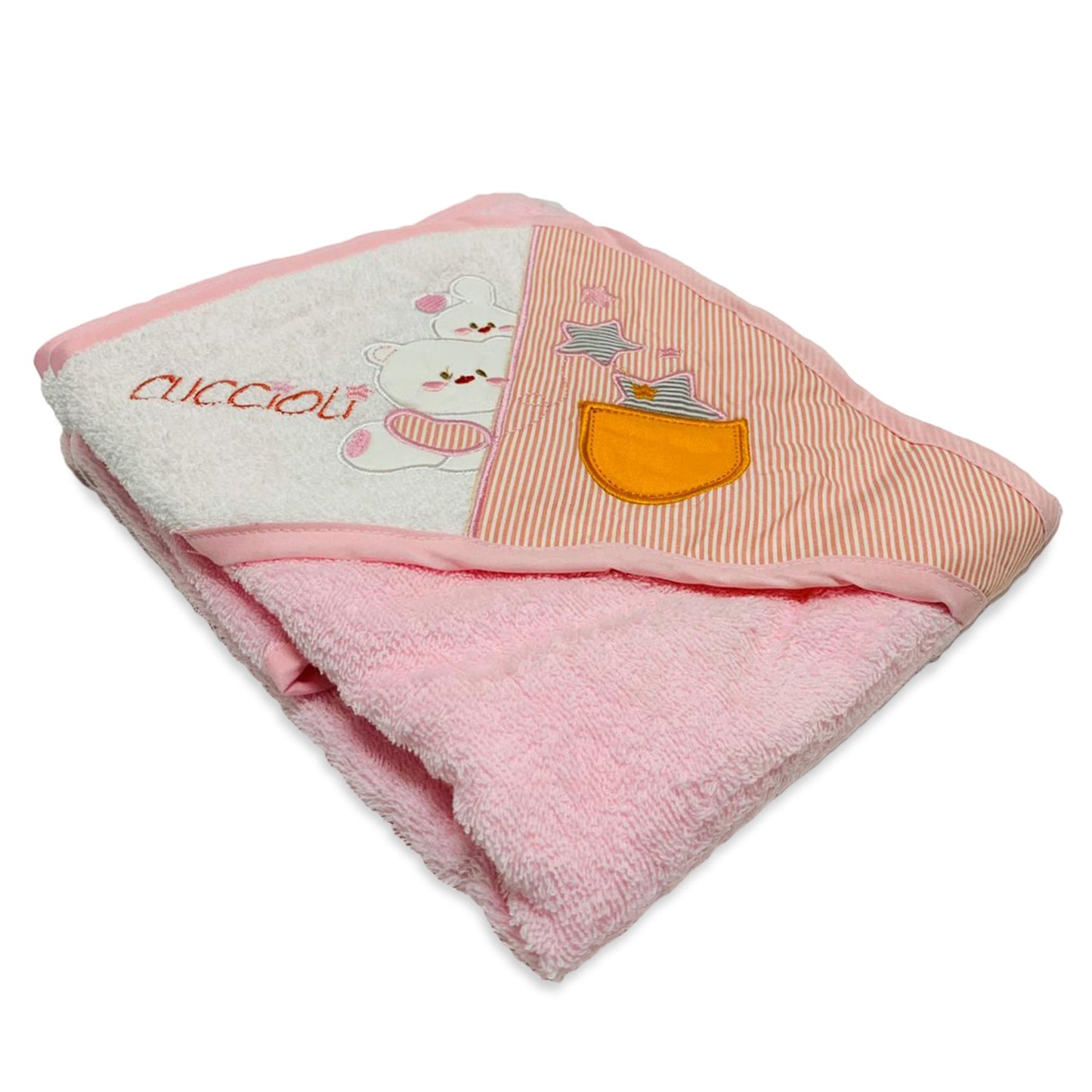 Accappatoio baby triangolo IRGE con ricamo coniglietto in spugna 2543