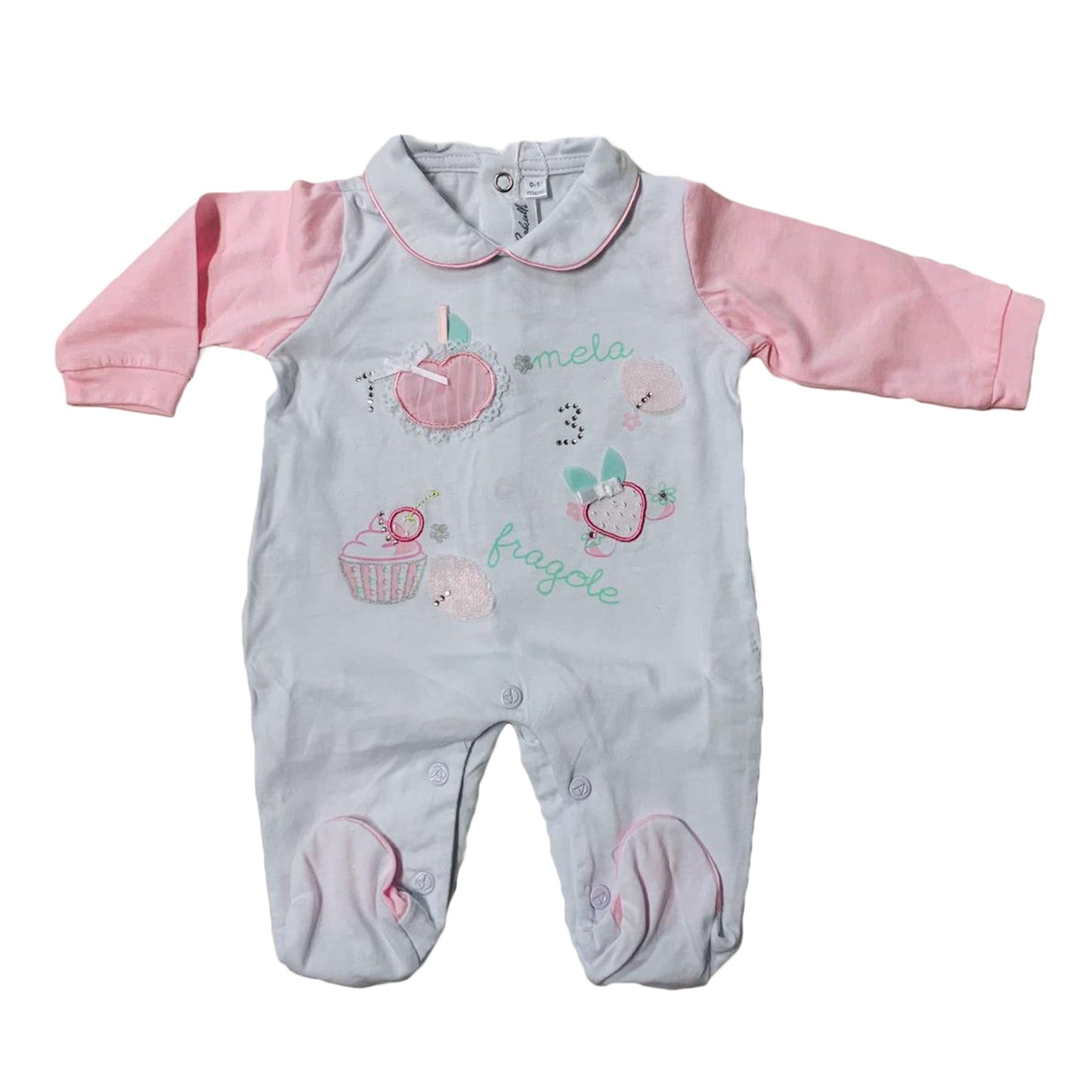 Tutina body neonato in jersey cotone Nazareno Gabrielli tuta body bimba 2591