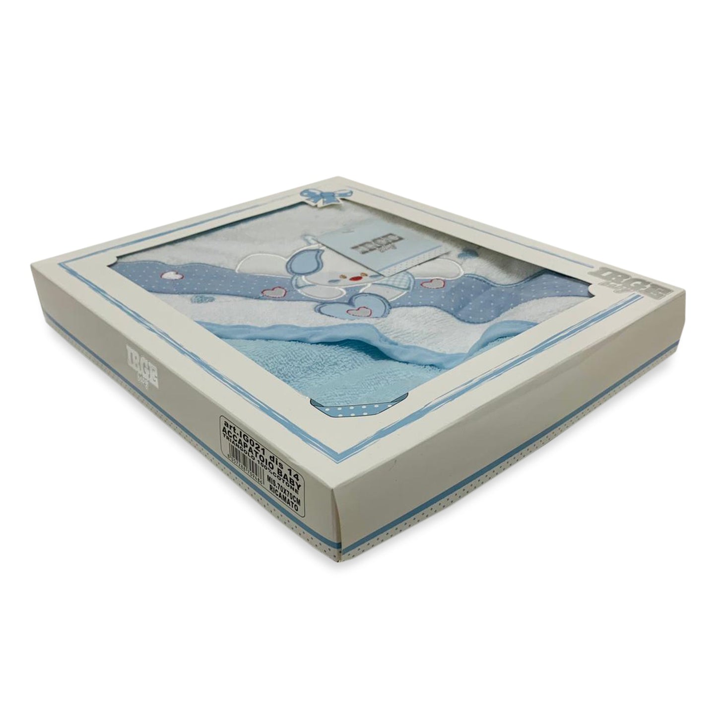 Accappatoio baby triangolo IRGE con ricamo in spugna 2597