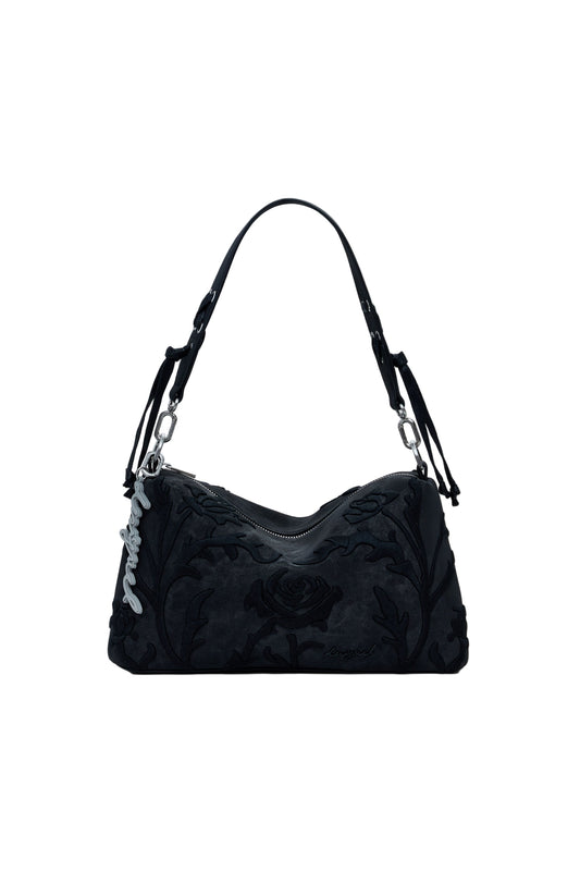 DESIGUAL Borsa Donna Nera a Spalla Romeo Floral Bergamo